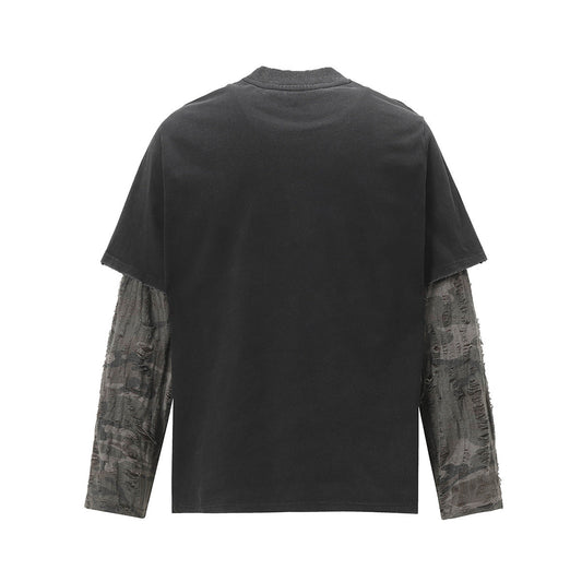 YAVIORA Distressed Layered Longsleeve