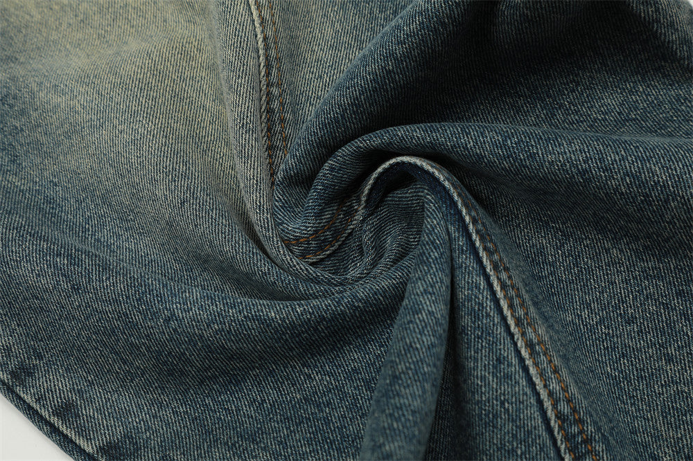 YAVIORA Distressed Curved Jeans