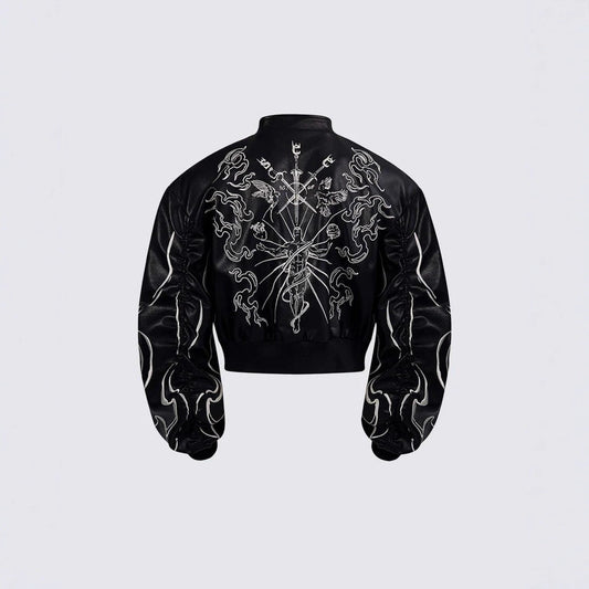 YAVIORA Gothic Leather Jacket