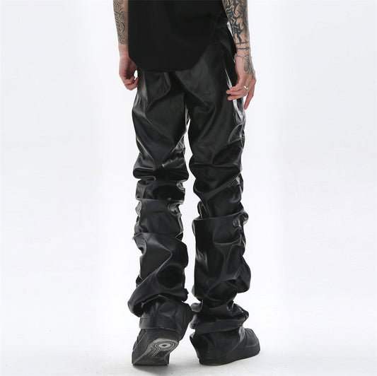 YAVIORA Glossy Pleated Pants