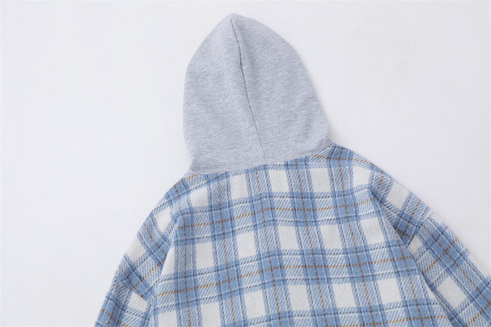 YAVIORA Plaid Hooded Shirt