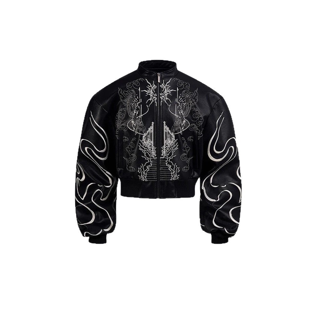 YAVIORA Gothic Leather Jacket