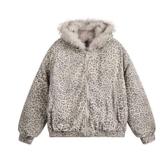 YAVIORA Leopard Print Puffer