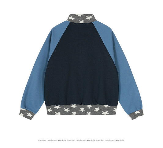 YAVIORA Contrast Zip Cardigan Jacket