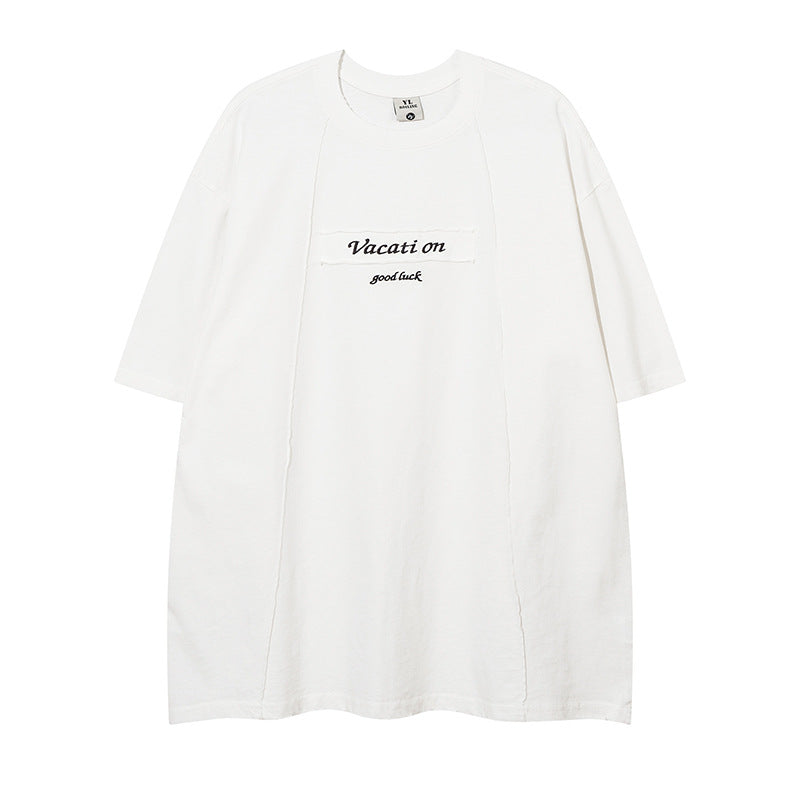 YAVIORA T-Shirt mit starker Waschung und Schriftzug