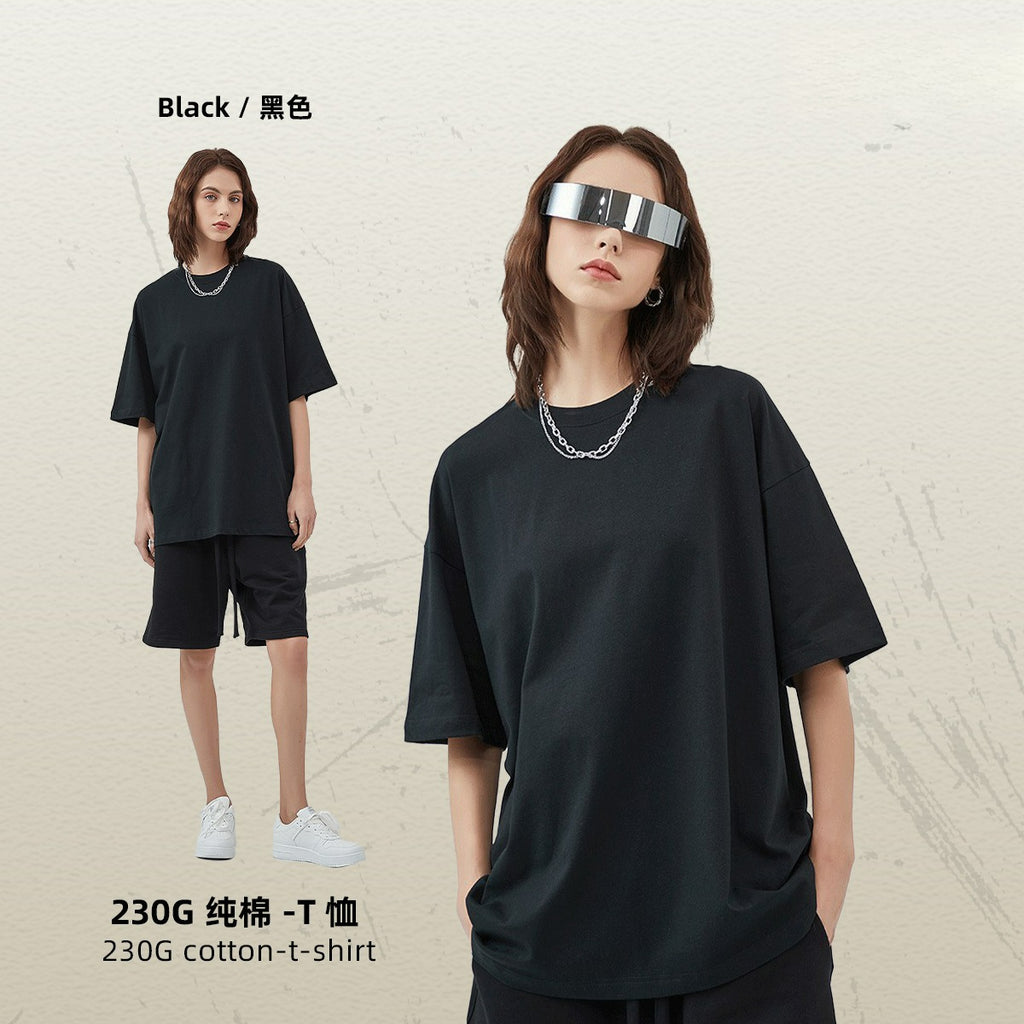 Yaviora 230G Double Yarn Pure Cotton Short-Sleeve T-Shirt