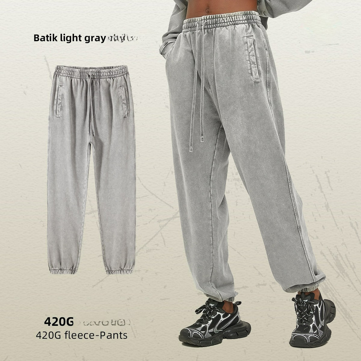 Yaviora Batik Distressed Loose Fit Trousers
