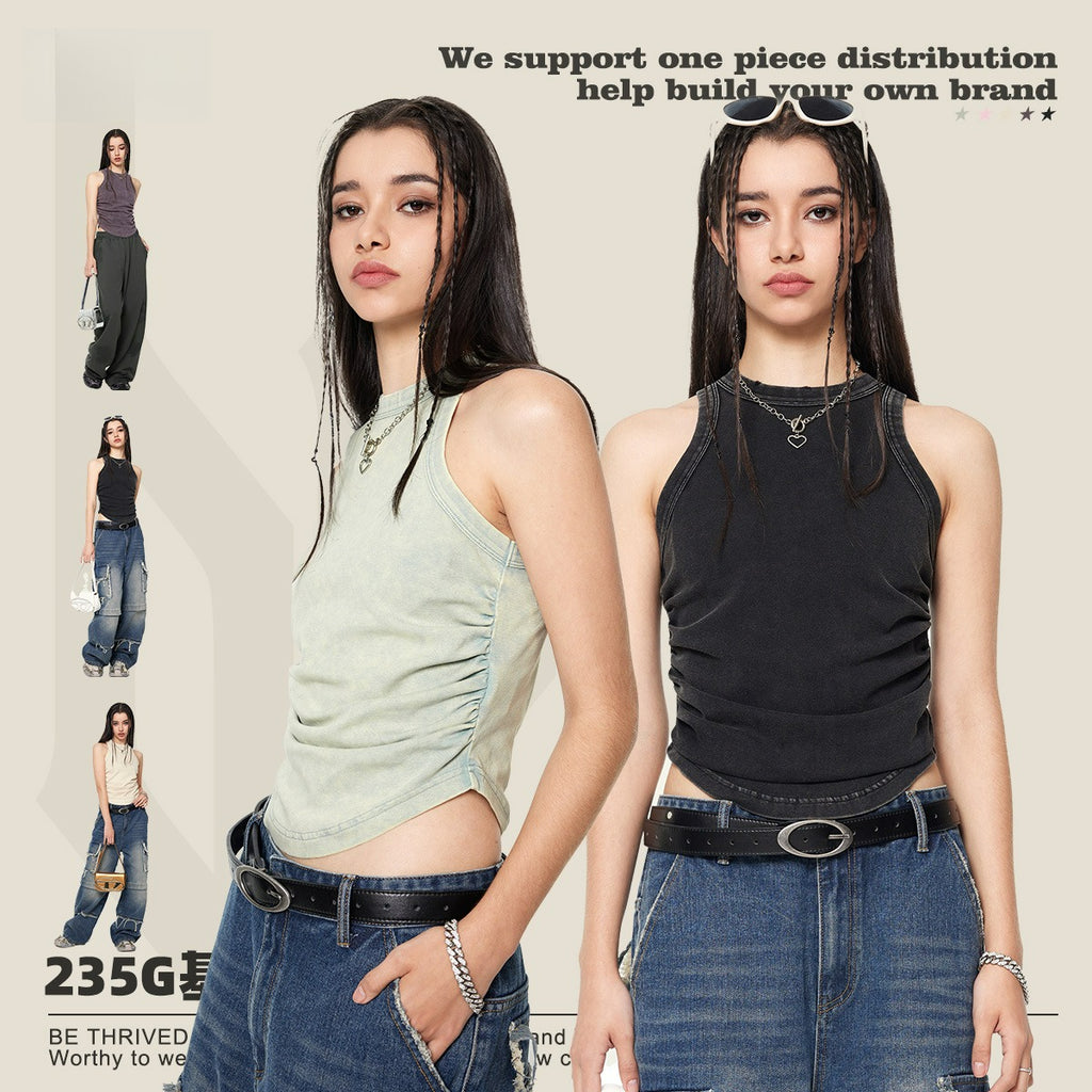 Yaviora American Distressed Hot Girl Style Vest for Women