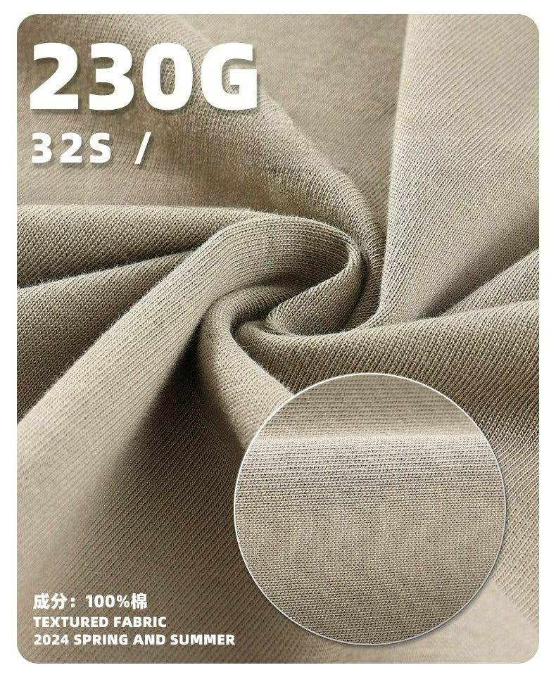 Yaviora 230G Double Yarn Pure Cotton Short-Sleeve T-Shirt