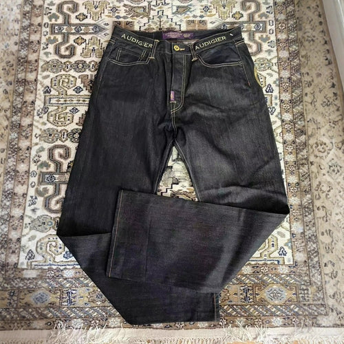 "Statue of Liberty" Distressed Loose-Fit High-Street Denim Jeans