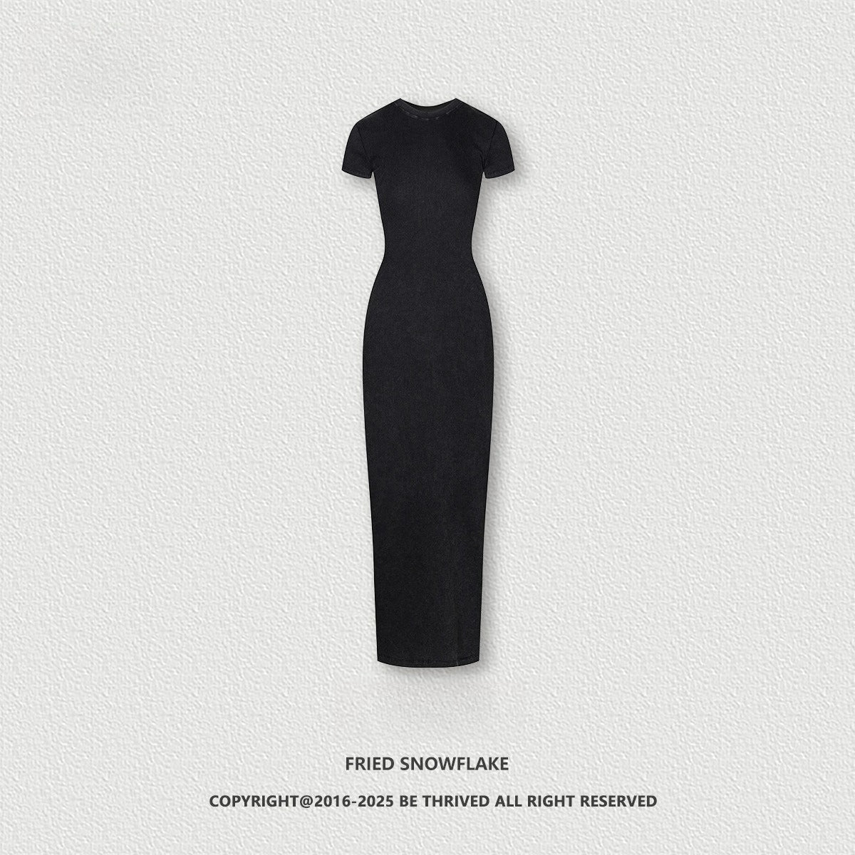 Yaviora Short-Sleeve Long Dress Slim Fit Bodycon Slit Skirt