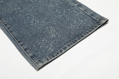 YAVIORA Rhinestone Straight Jeans