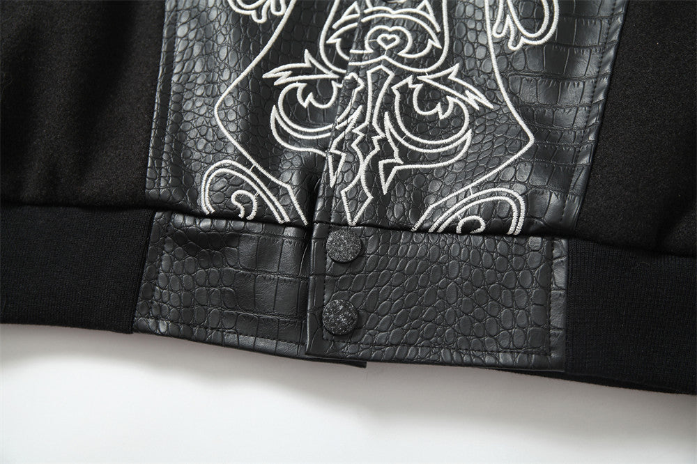 YAVIORA Embroidered Baseball Jacket