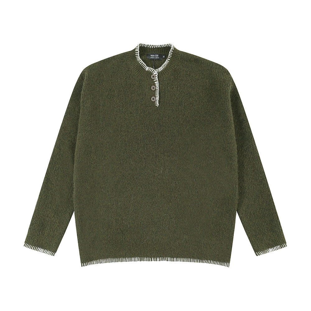 YAVIORA Contrast Stitch Sweater