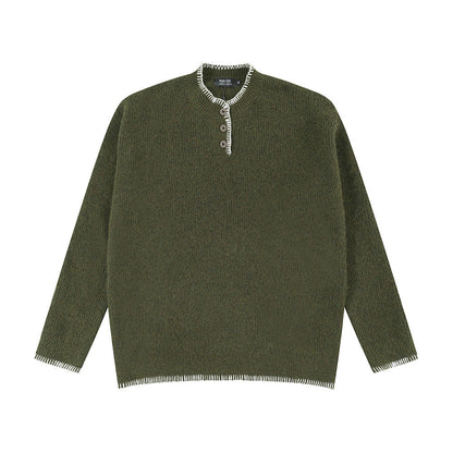 YAVIORA Contrast Stitch Sweater