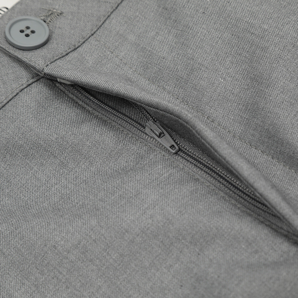YAVIORA Pleated Curved Pants