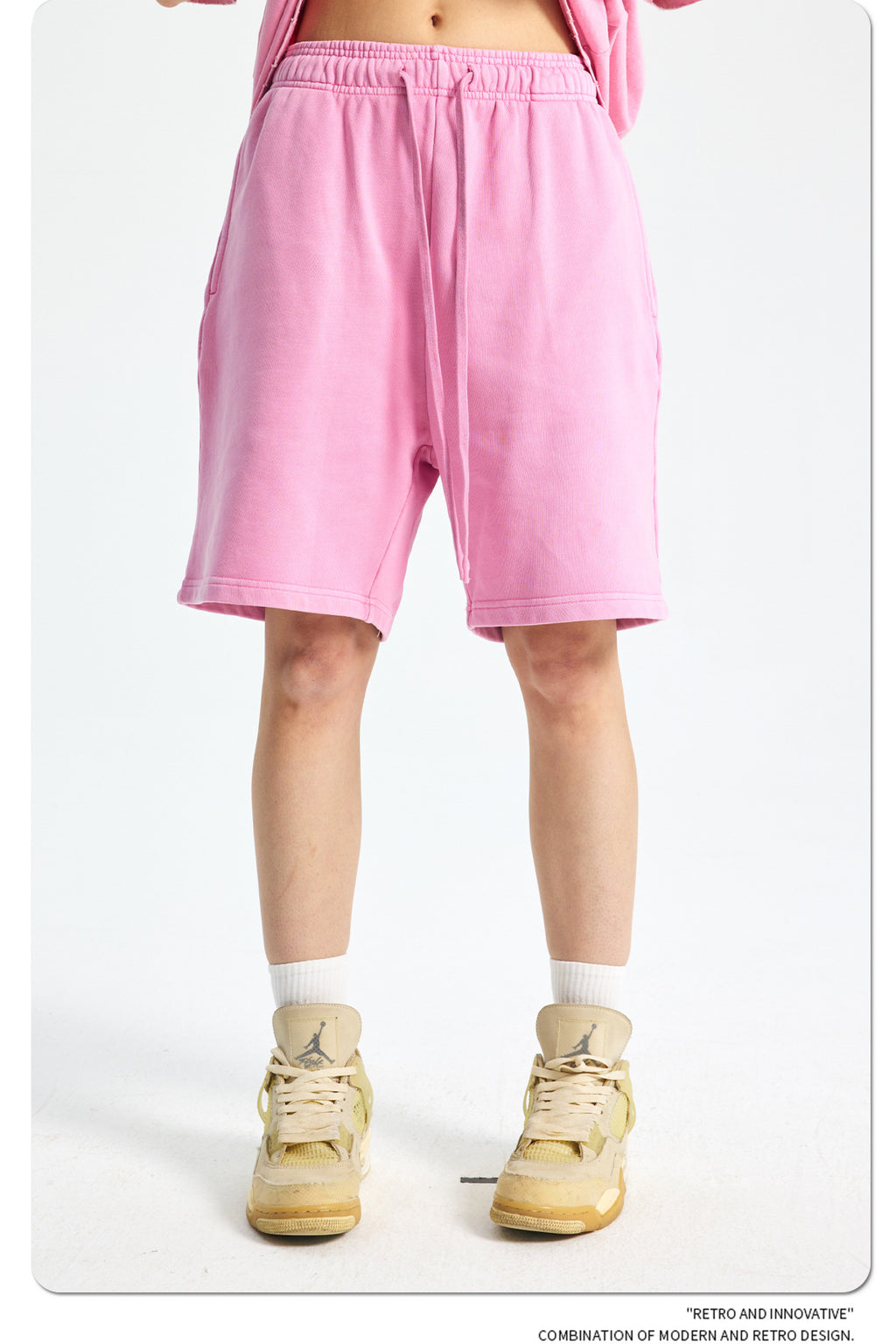 Yaviora Retro Terry Cotton Sports Shorts for Men