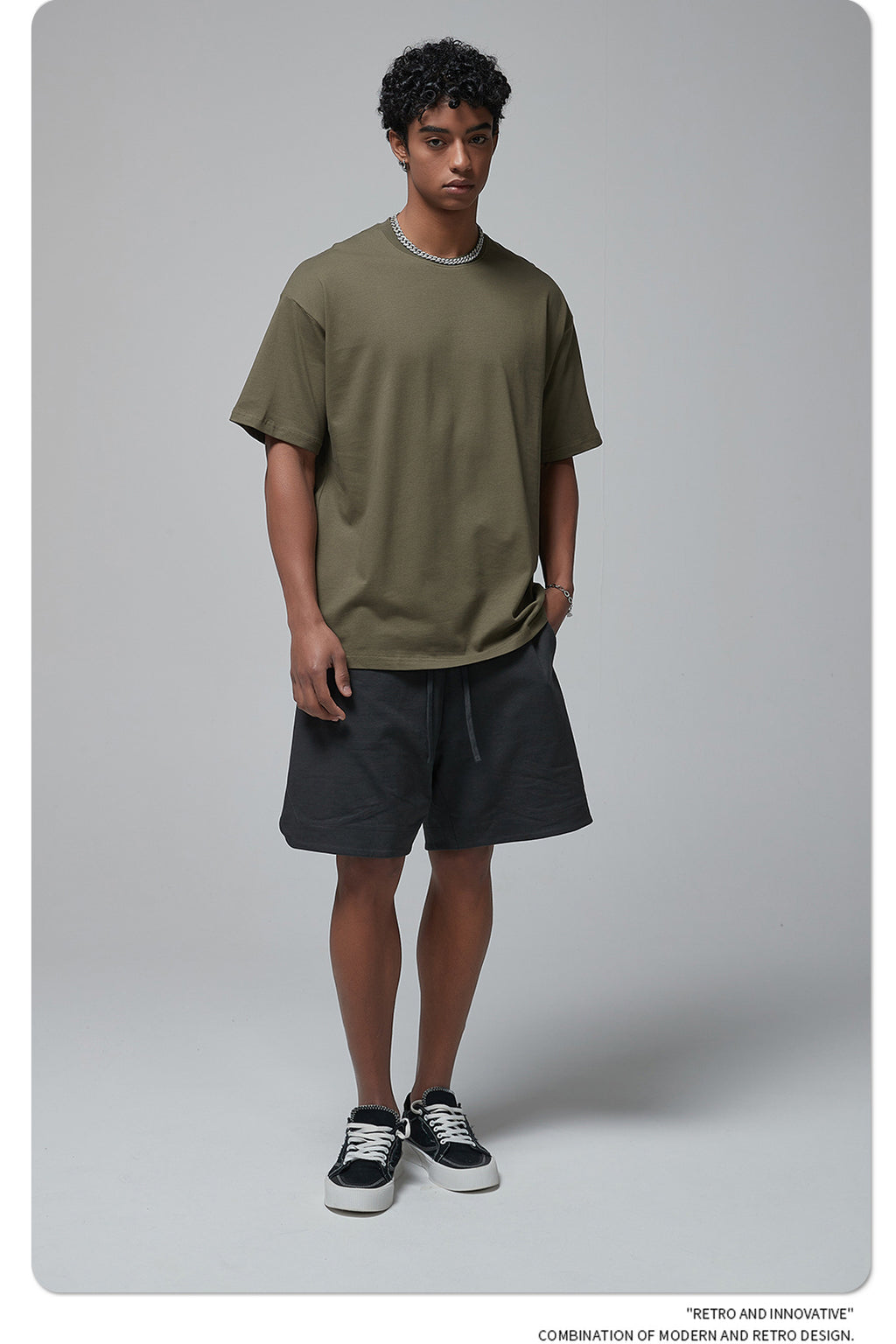 Yaviora 230G Double Yarn Pure Cotton Short-Sleeve T-Shirt
