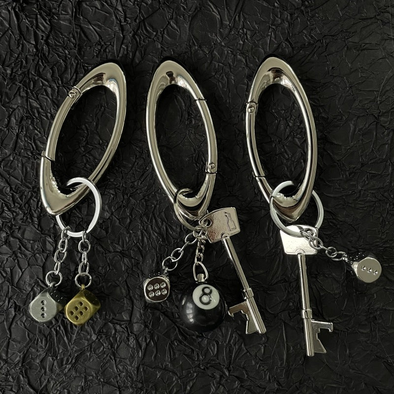 Yaviora dice metal keychain, bag/waist charm.
