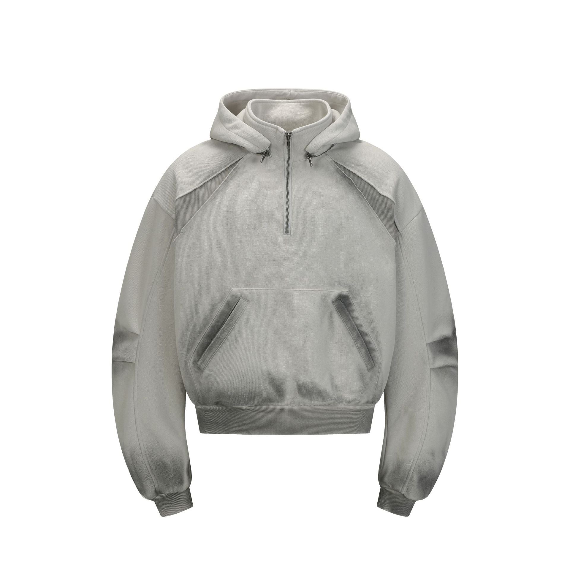 YAVIORA Wasteland Style Washed and Dirty Hooded Sweatshirt