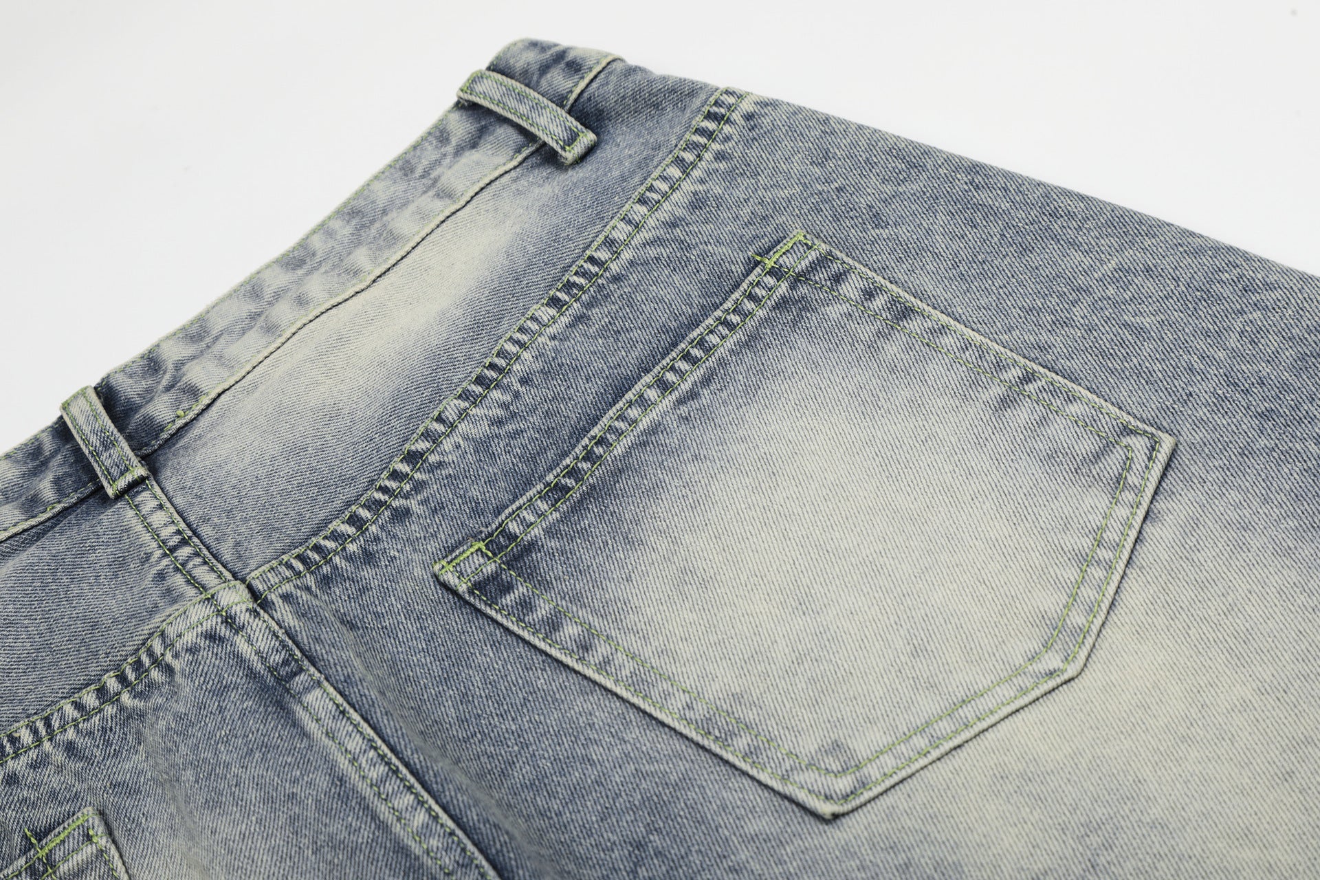 YAVIORA Rhinestone Wash Denim Shorts