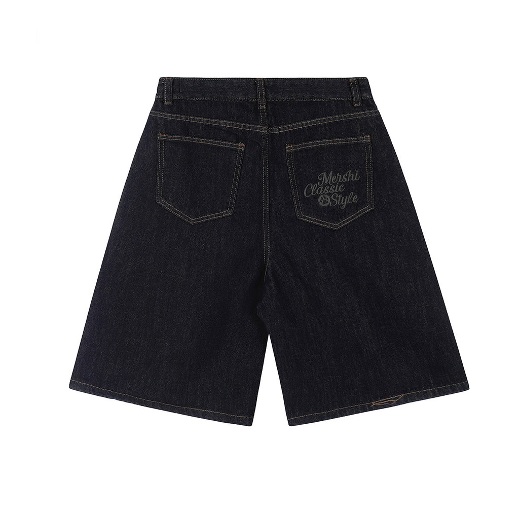 YAVIORA Distressed Straight-Leg Denim Shorts