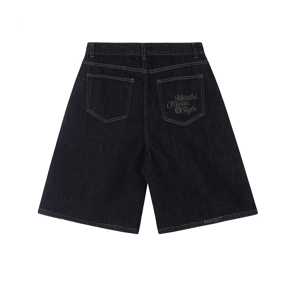 YAVIORA Distressed Straight-Leg Denim Shorts