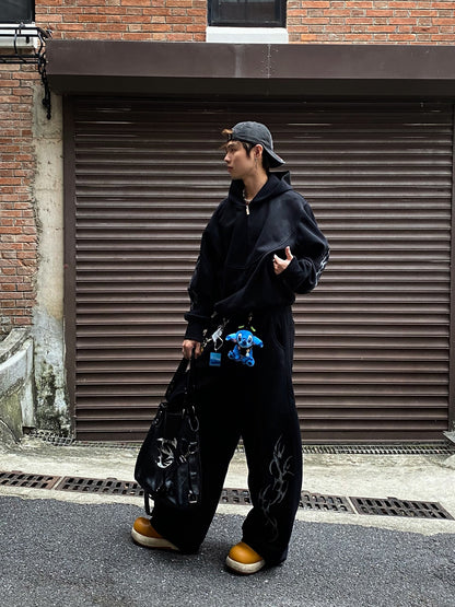 Sweat à capuche zippé Hip-Hop YAVIORA