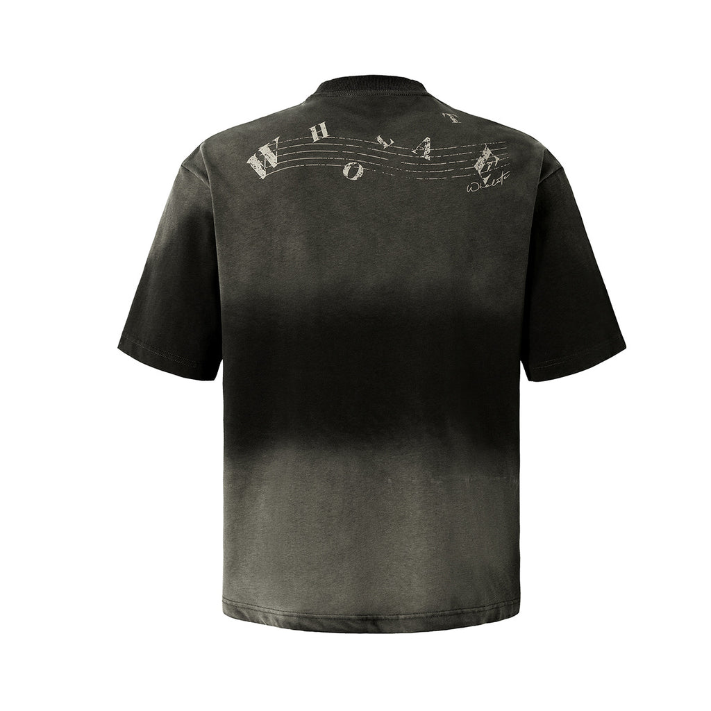 YAVIORA Vintage Music Instrument Gradient t shirt