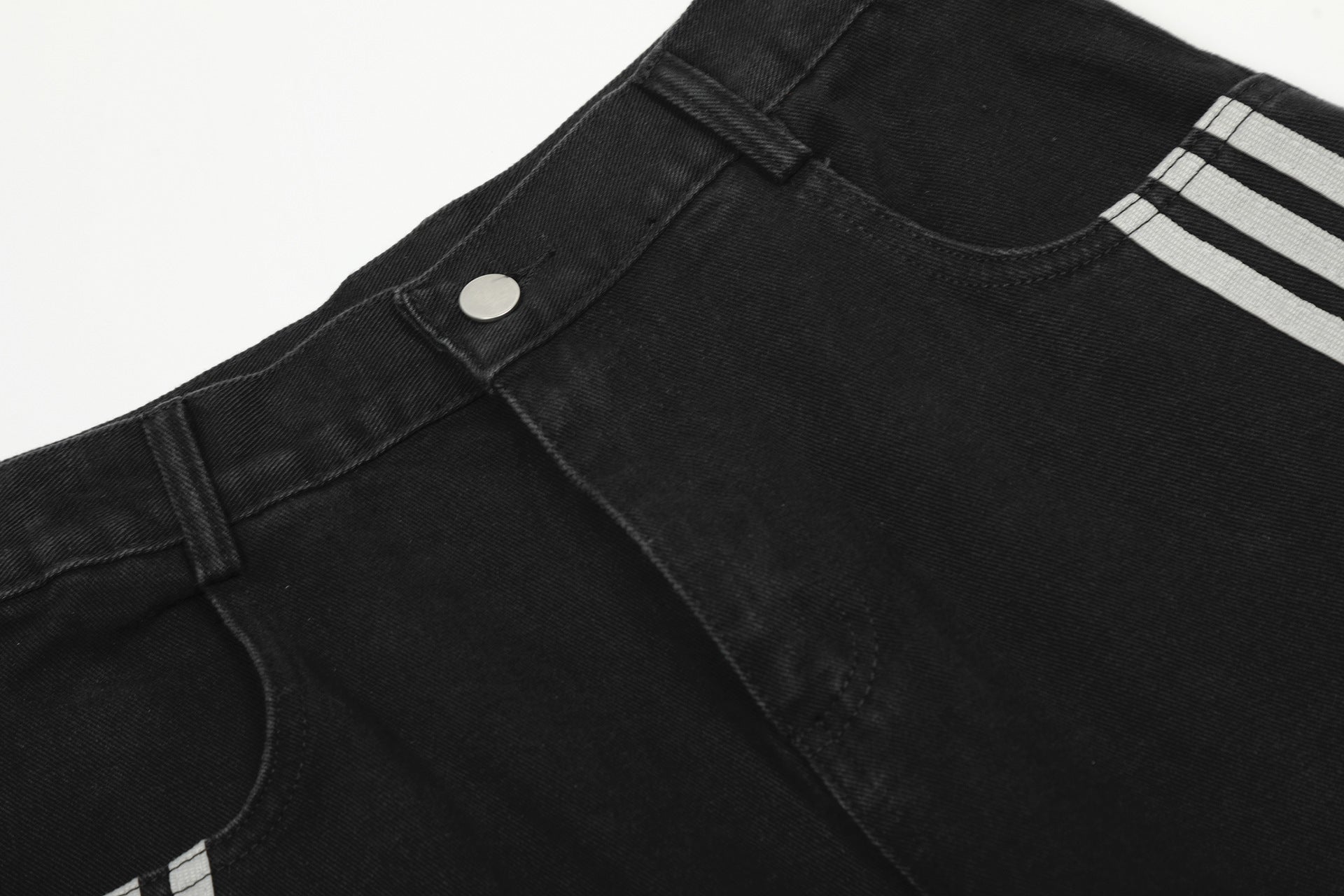 YAVIORA Deconstructed 3-Stripes Curved Wide Leg Pants