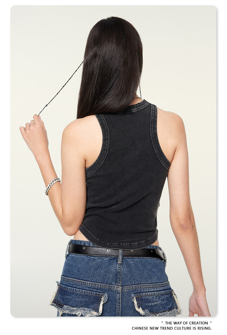 Yaviora American Distressed Hot Girl Style Vest for Women