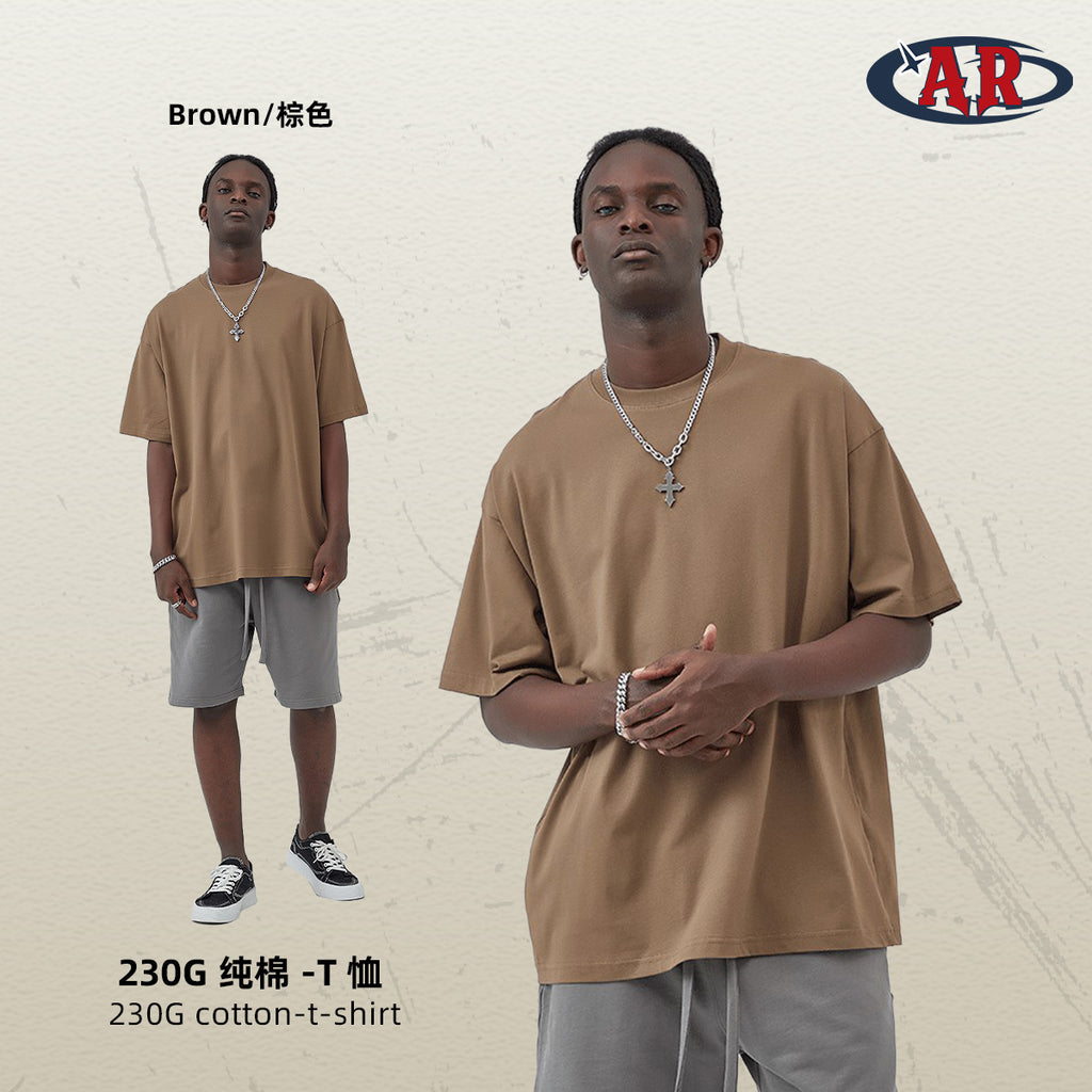 Yaviora 230G Double Yarn Pure Cotton Short-Sleeve T-Shirt