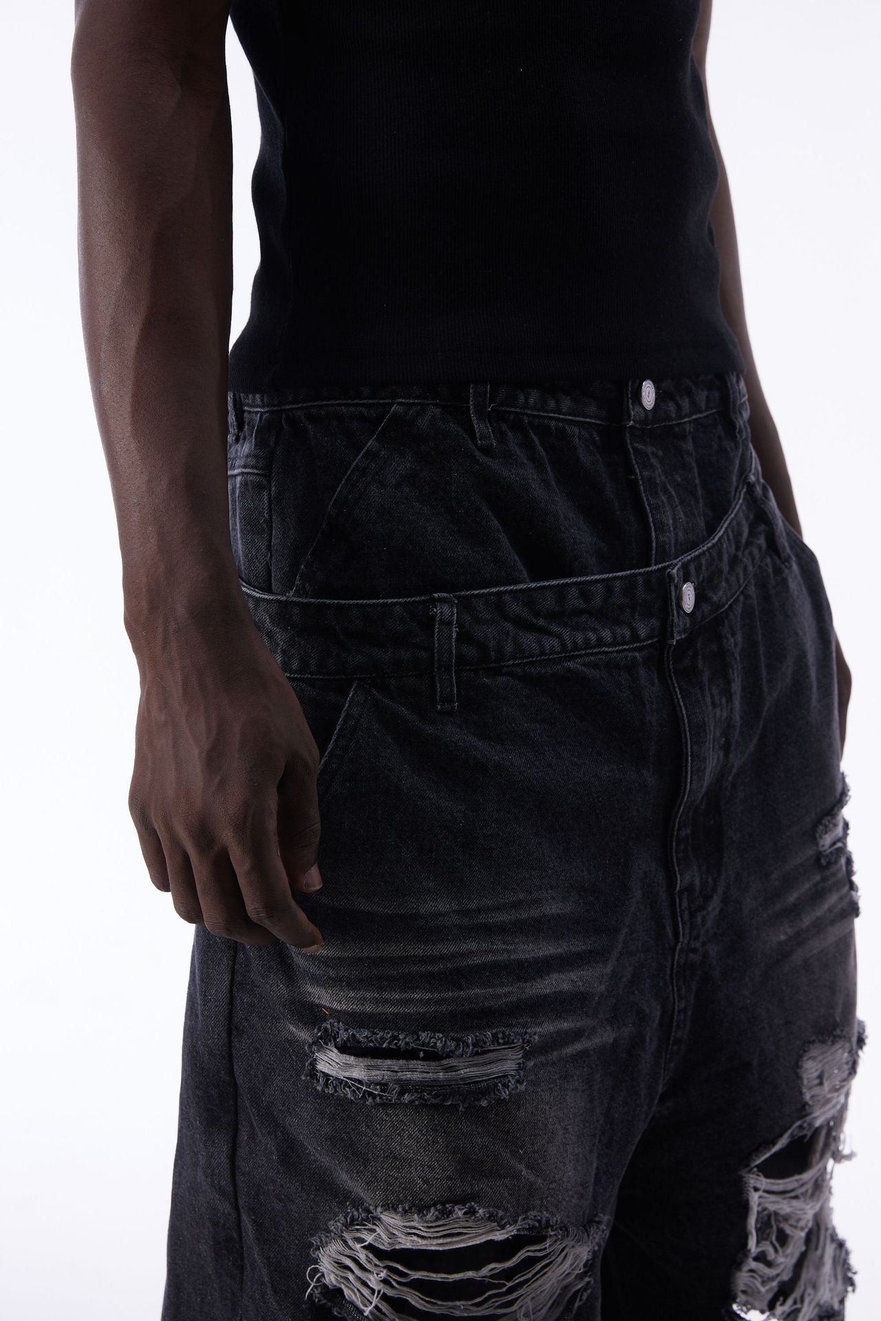 YAVIORA Ripped and Distressed Denim Shorts
