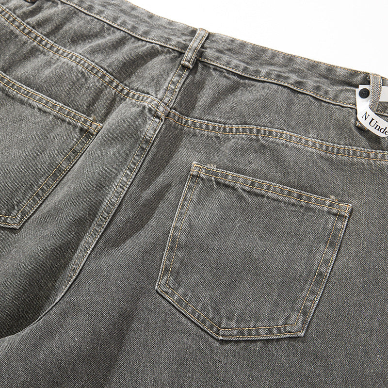 YAVIORA Distressed Wide Jeans