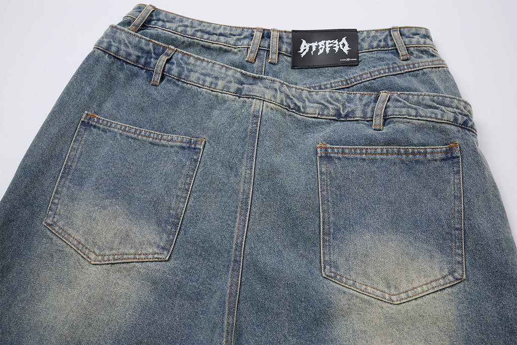 YAVIORA Ripped and Distressed Denim Shorts