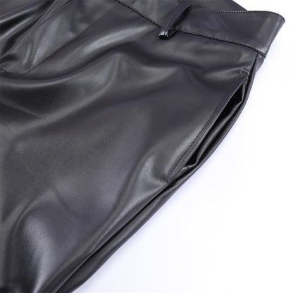YAVIORA Glossy Pleated Pants