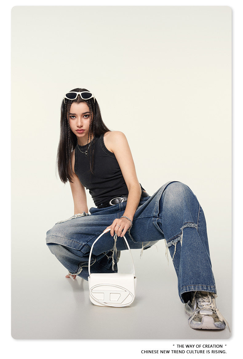 Yaviora American Distressed Hot Girl Style Vest for Women