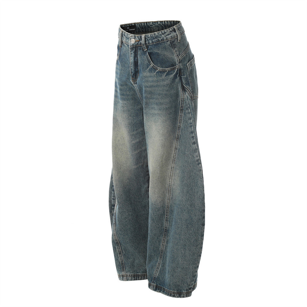 YAVIORA Distressed Curved Jeans