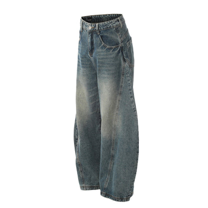 YAVIORA Distressed Curved Jeans