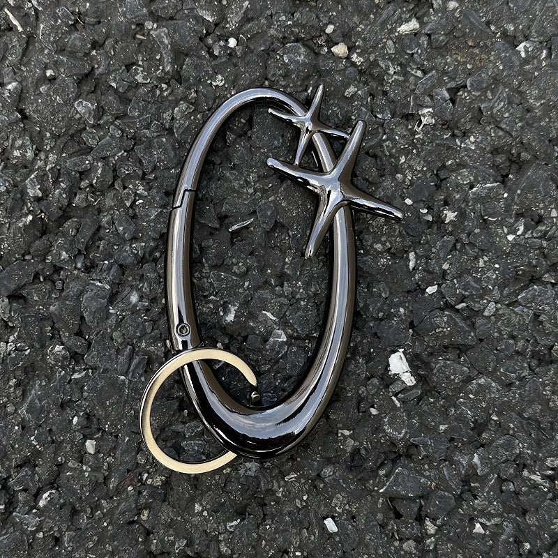 yaviora Star Oval Metal Keychain Pendant