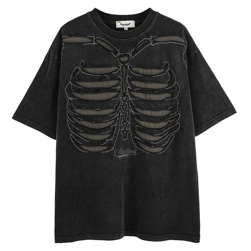 YAVIORA Skull Vintage T-Shirt