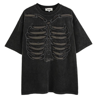 YAVIORA Skull Vintage T-Shirt