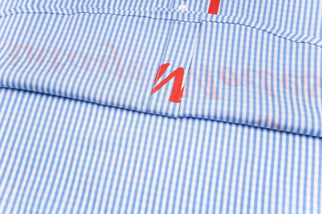 YAVIORA Dog Print Stripe Shirt
