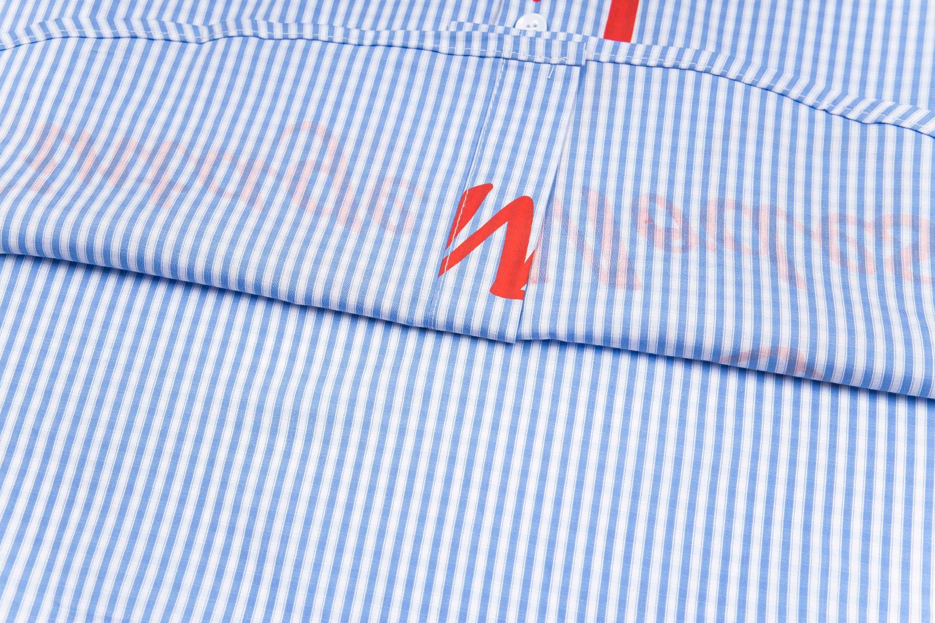 YAVIORA Dog Print Stripe Shirt