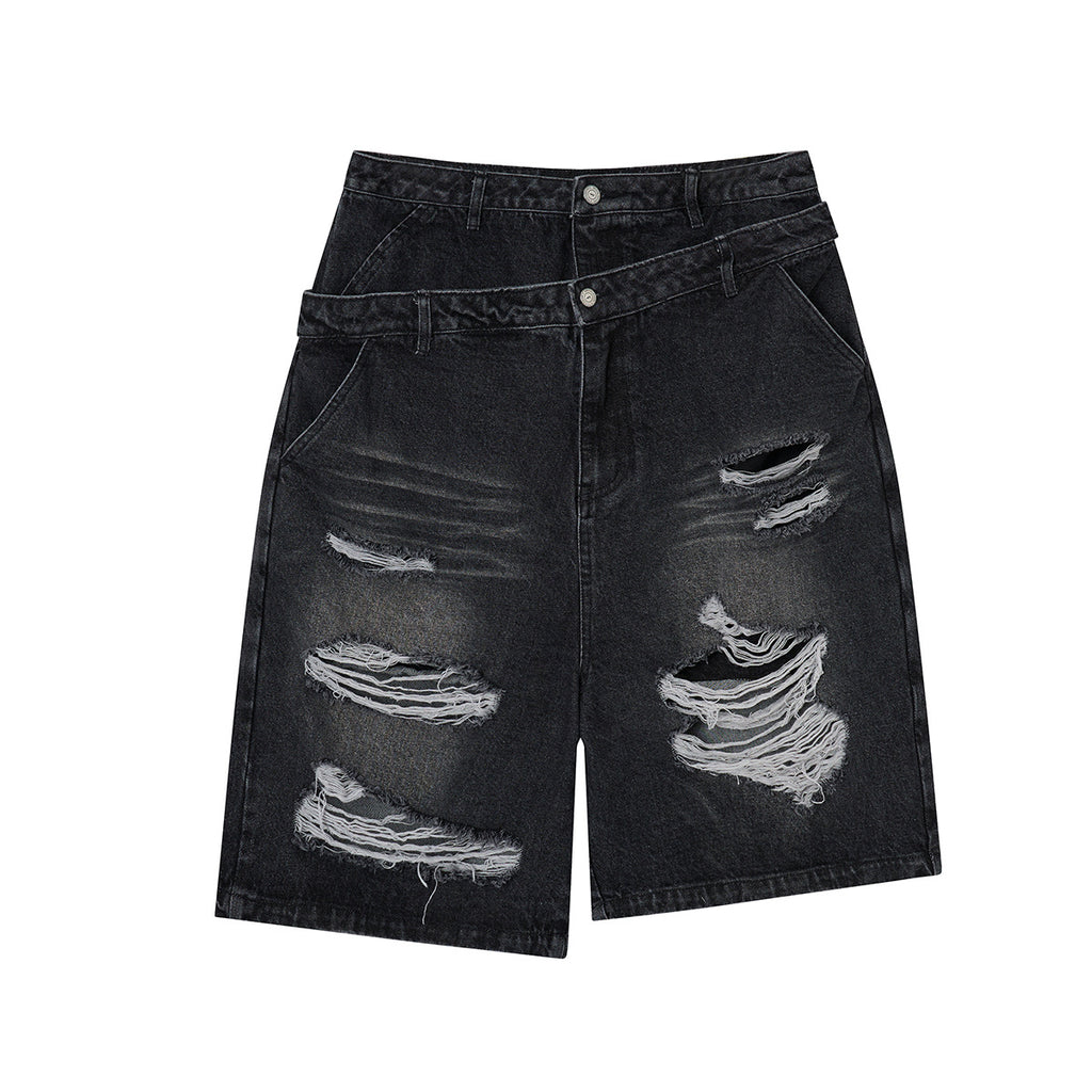 YAVIORA Ripped and Distressed Denim Shorts