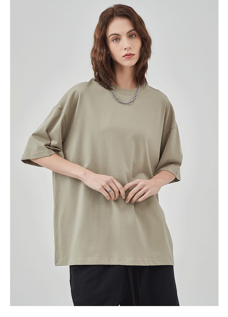 Yaviora 230G Double Yarn Pure Cotton Short-Sleeve T-Shirt