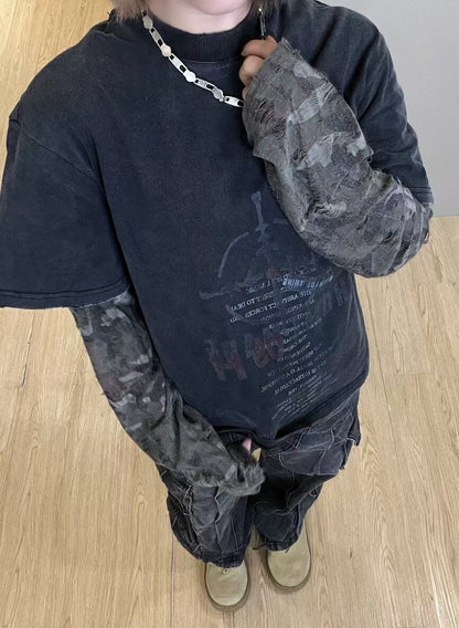 YAVIORA Distressed Layered Longsleeve