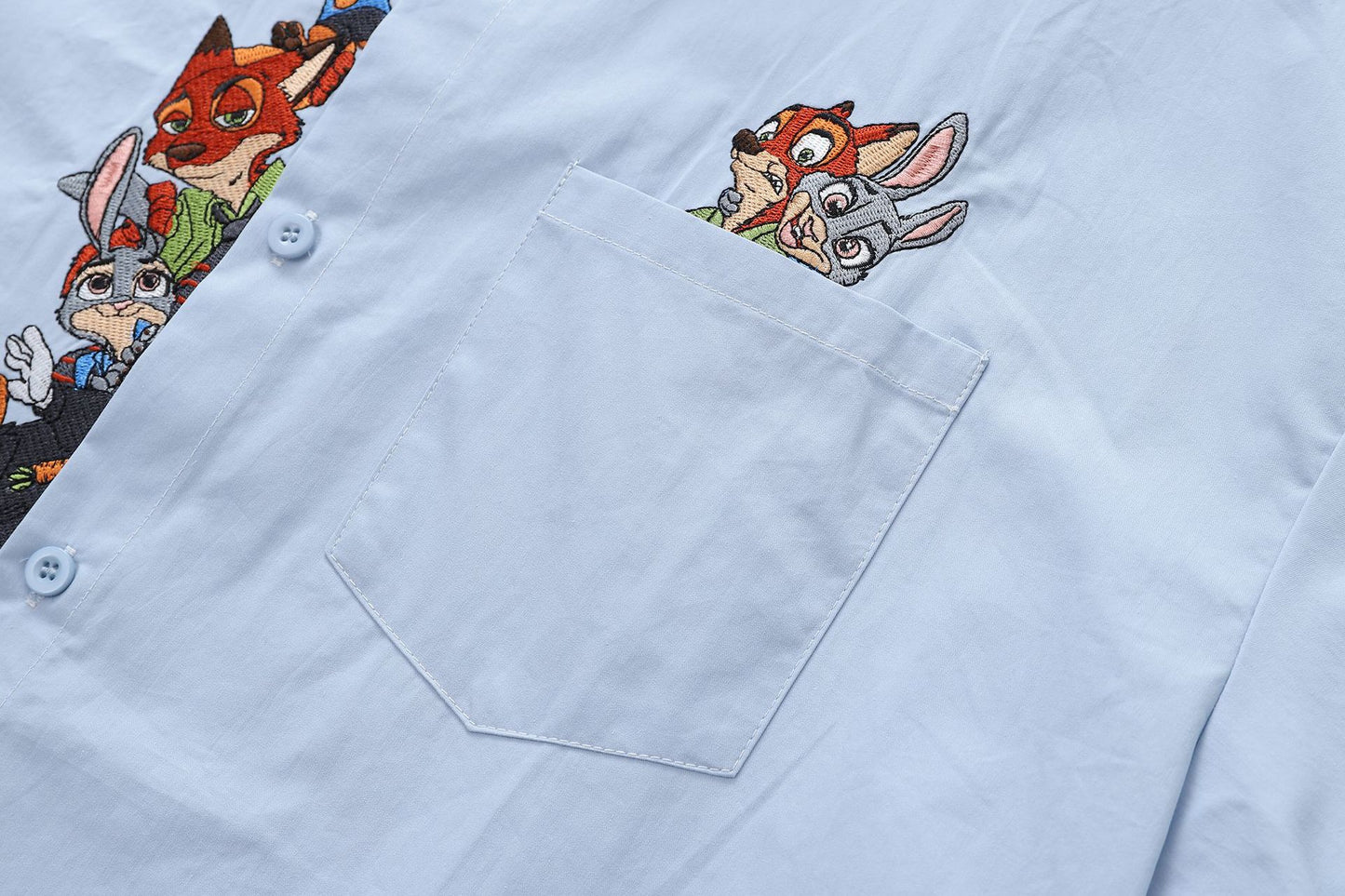 Chemise universitaire à motifs de dessin animé YAVIORA