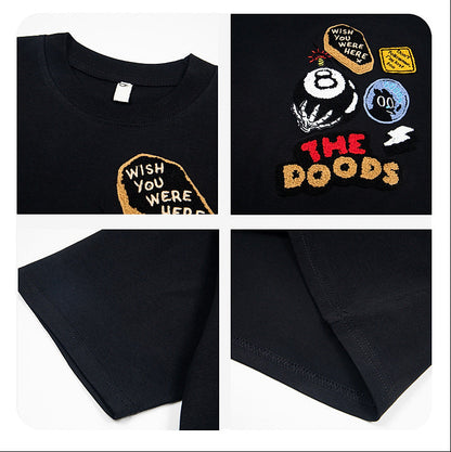 YAVIORA Badge Embroidered Tee
