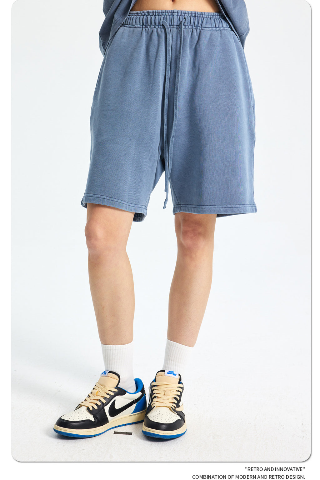 Yaviora Retro Terry Cotton Sports Shorts for Men